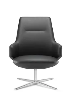 Крісло LD SEATING MELODY LOUNGE ML-L, N6 шкіряне, із середньою спинкою 2