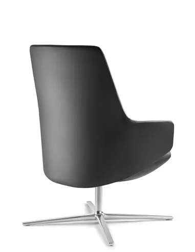 Кресло LD SEATING MELODY LOUNGE ML-L, N6 кожаное, со средней спинкой