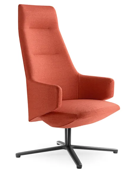 Кресло LD SEATING MELODY LOUNGE ML-XL, N1 тканевое, с высокой спинкой