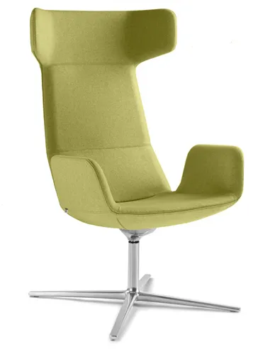 Кресло LD SEATING FLEXI LOUNGE FL-XL-BR-RA, N6 тканевое, с высокой спинкой