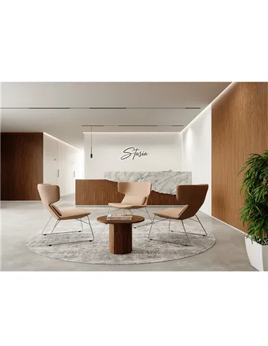 Крісло LD SEATING FLEXI LOUNGE FL-LQ-N4 для відвідувачів, на полозах