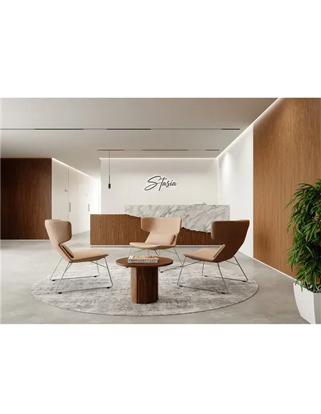 Крісло LD SEATING FLEXI LOUNGE FL-LQ-N4 для відвідувачів, на полозах