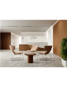 Крісло LD SEATING FLEXI LOUNGE FL-LQ-N0 для відвідувачів, на полозах 2
