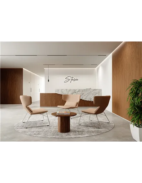 Крісло LD SEATING FLEXI LOUNGE FL-LQ-N0 для відвідувачів, на полозах