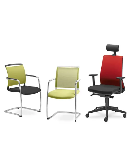 Кресло LD SEATING LOOK 273-Z для посетителей, на полозьях