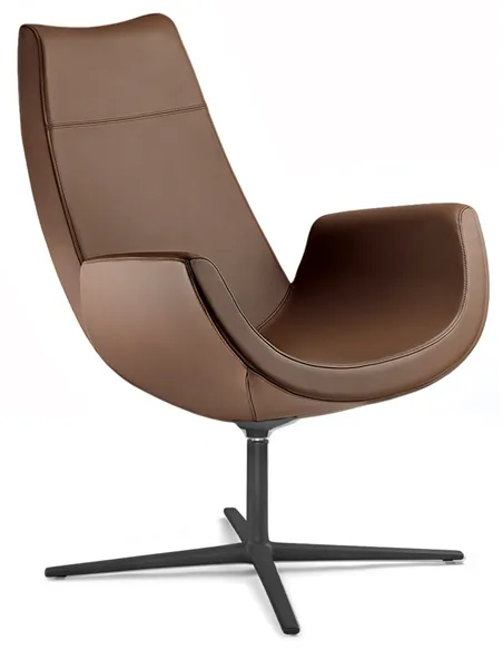 Лаунж-крісло LD SEATING RELAX RE-V-RA, F27-N1, шкіряне