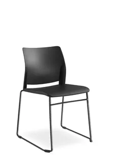 Кресло LD SEATING TREND 520-Q-N1 для посетителей, на полозьях