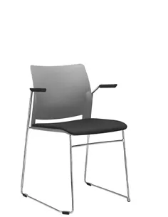 Кресло LD SEATING TREND 521-Q-N4, BR для посетителей, на полозьях