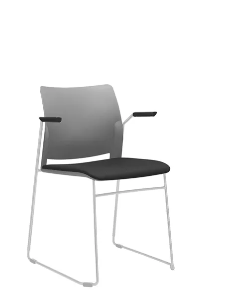 Крісло LD SEATING TREND 521-Q-N0, BR для відвідувачів, на полозах