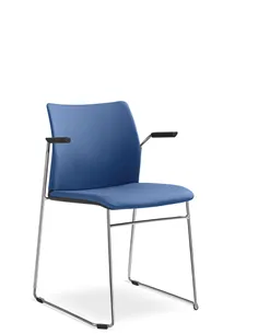 Кресло LD SEATING TREND 522-Q-N4, BR для посетителей, на полозьях