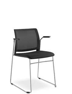 Кресло LD SEATING TREND 525-Q-N4, BR для посетителей, на полозьях