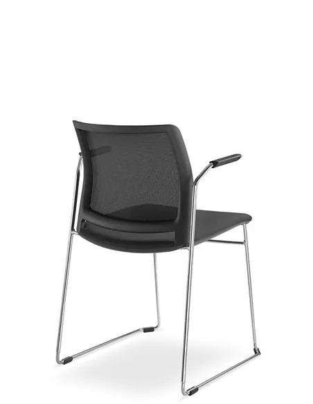 Крісло LD SEATING TREND 525-Q-N4, BR для відвідувачів, на полозах