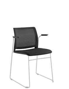 Кресло LD SEATING TREND 525-Q-N0, BR для посетителей, на полозьях