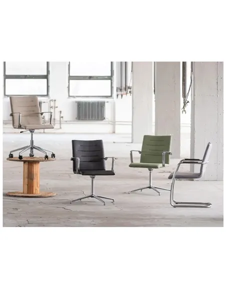 Кресло LD SEATING OSLO 225-Z-N4 для посетителей, на полозьях