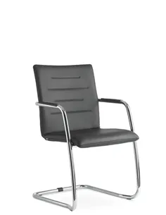 Кресло LD SEATING OSLO 225-Z-N4 для посетителей, кожаное