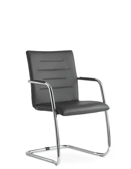 Кресло LD SEATING OSLO 225-Z-N4 для посетителей, кожаное
