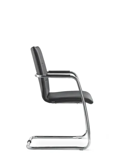 Кресло LD SEATING OSLO 225-Z-N4 для посетителей, кожаное