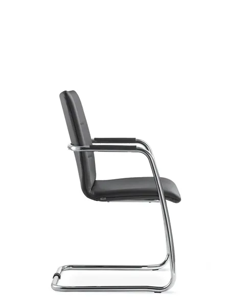 Кресло LD SEATING OSLO 225-Z-N4 для посетителей, кожаное