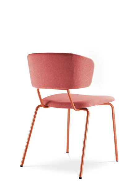 Кресло LD SEATING FLEXI CHAIR 120-NC-RED для посетителей, на ножках
