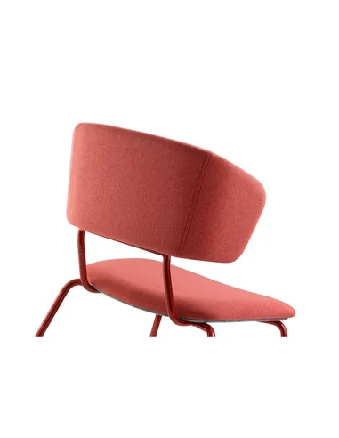 Кресло LD SEATING FLEXI CHAIR 120-NC-RED для посетителей, на ножках