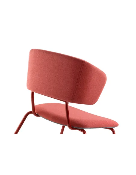 Кресло LD SEATING FLEXI CHAIR 120-NC-RED для посетителей, на ножках