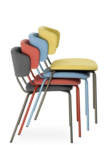 Кресло LD SEATING FLEXI CHAIR 120-NC-RED для посетителей, на ножках