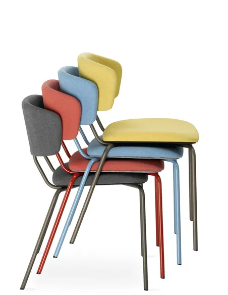 Кресло LD SEATING FLEXI CHAIR 120-NC-RED для посетителей, на ножках