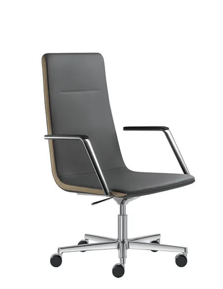 Крісло LD SEATING HARMONY 822-RA шкіряне, із середньою спинкою