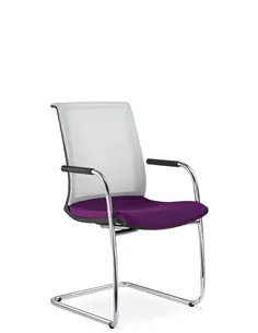 Кресло LD SEATING LYRA NET 203-Z-N4 для посетителей, на полозьях