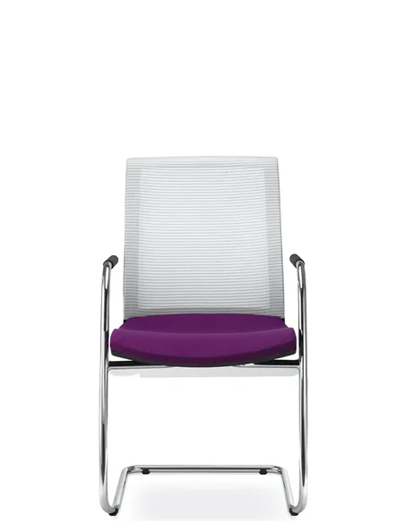 Крісло LD SEATING LYRA NET 203-Z-N4 для відвідувачів, на полозах