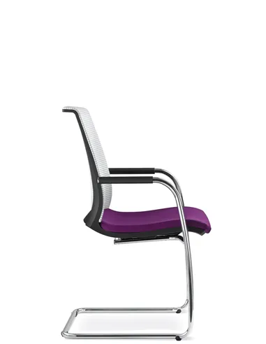 Крісло LD SEATING LYRA NET 203-Z-N4 для відвідувачів, на полозах