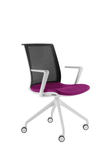 Крісло LD SEATING LYRA NET 213, F95-WH для відвідувачів