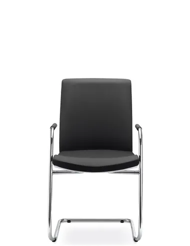 Крісло LD SEATING LYRA NET 214-Z-N4 для відвідувачів, на полозах