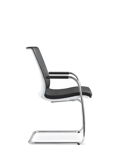 Крісло LD SEATING LYRA NET 214-Z-N4 для відвідувачів, на полозах