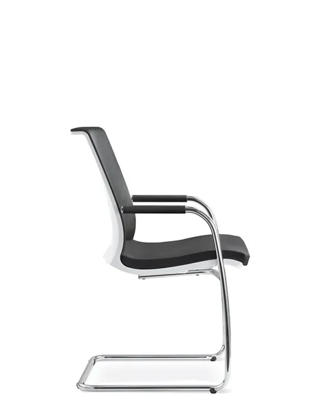 Крісло LD SEATING LYRA NET 214-Z-N4 для відвідувачів, на полозах