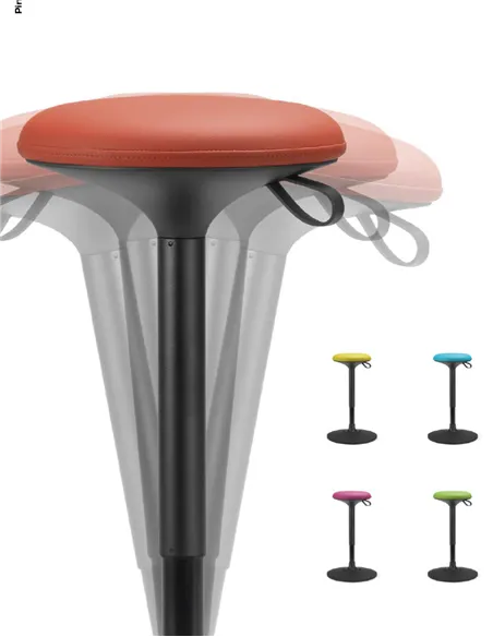 Балансуюче крісло LD SEATING PIN H730 для відвідувачів, з високим газліфтом