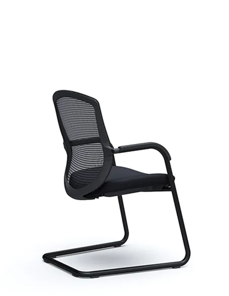 Крісло Okamura Contessa Guest chair Black для відвідувачів, на полозах