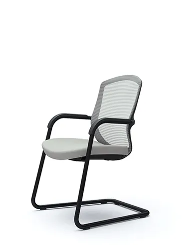 Крісло Okamura Contessa Guest chair Black для відвідувачів, на полозах