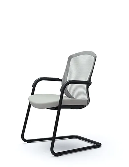 Крісло Okamura Contessa Guest chair Black для відвідувачів, на полозах