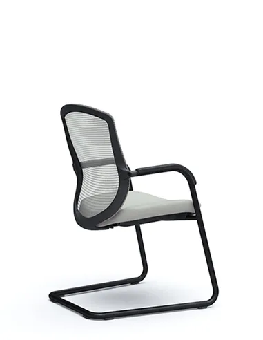 Крісло Okamura Contessa Guest chair Black для відвідувачів, на полозах