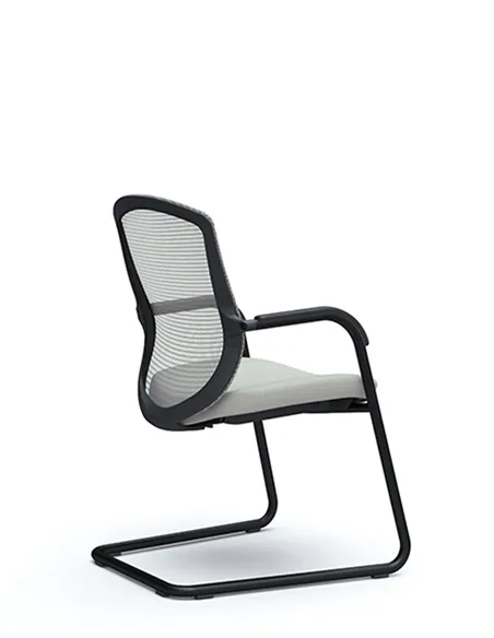 Крісло Okamura Contessa Guest chair Black для відвідувачів, на полозах