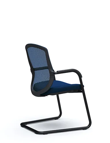 Крісло Okamura Contessa Guest chair Black для відвідувачів, на полозах