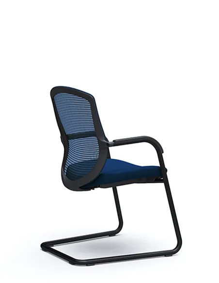 Крісло Okamura Contessa Guest chair Black для відвідувачів, на полозах