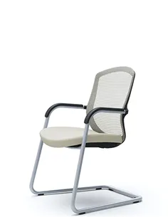 Крісло Okamura Contessa Guest chair Silver для відвідувачів, на полозах