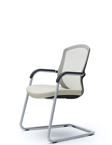 Крісло Okamura Contessa Guest chair Silver для відвідувачів, на полозах