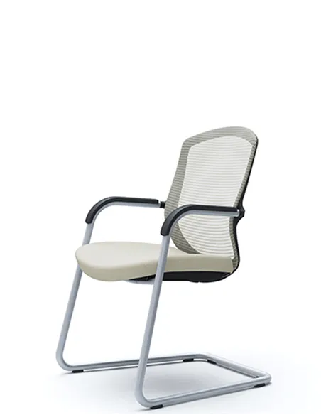 Крісло Okamura Contessa Guest chair Silver для відвідувачів, на полозах
