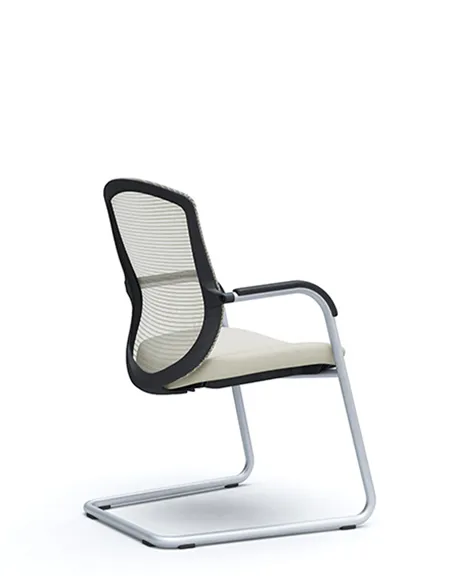 Крісло Okamura Contessa Guest chair Silver для відвідувачів, на полозах