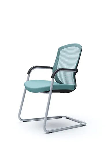 Крісло Okamura Contessa Guest chair Silver для відвідувачів, на полозах