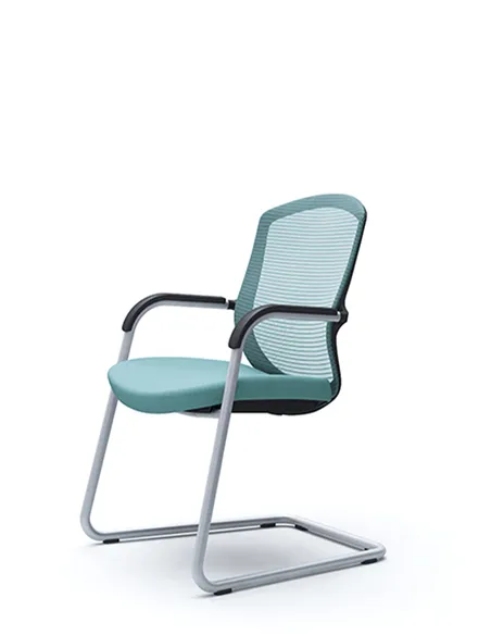 Крісло Okamura Contessa Guest chair Silver для відвідувачів, на полозах