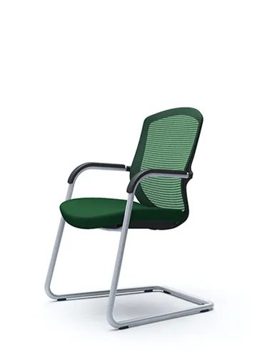 Крісло Okamura Contessa Guest chair Silver для відвідувачів, на полозах